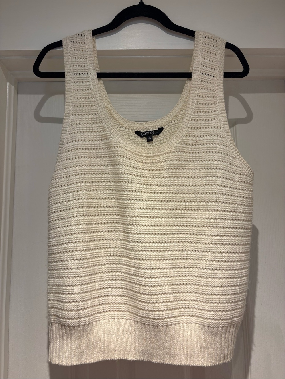 George Cream Knit Scoop Neck Tank